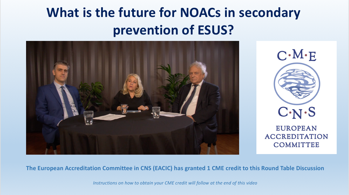 What is the future for NOACs in secondary prevention of ESUS? – Christina Sjöstrand, Hans-Christoph Diener & George Ntaios