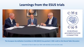 Learnings from the ESUS trials – Jesse Dawson, Martin Grond & Maurizio Paciaroni