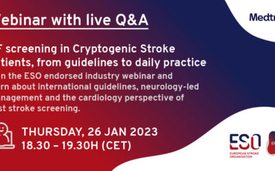 ESO Endorsed Medtronic Webinar: AF screening in Cryptogenic Stroke patients, from guidelines to daily practice – 26th January 2023